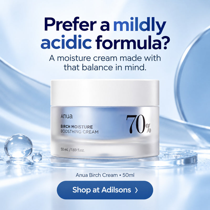 Anua Birch Moisture Boosting Cream 50ml — Prefer a mildly acidic formula? A moisture cream made with that balance in mind.