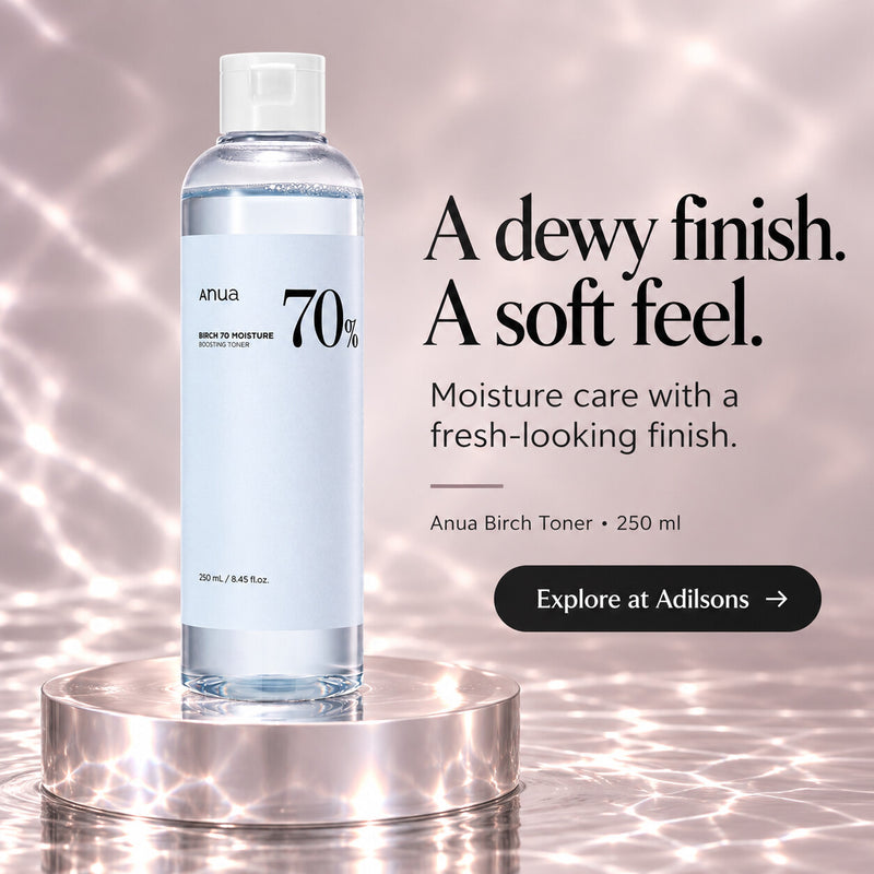 Anua Birch Moisture Boosting Toner 250ml — A dewy finish. A soft feel.