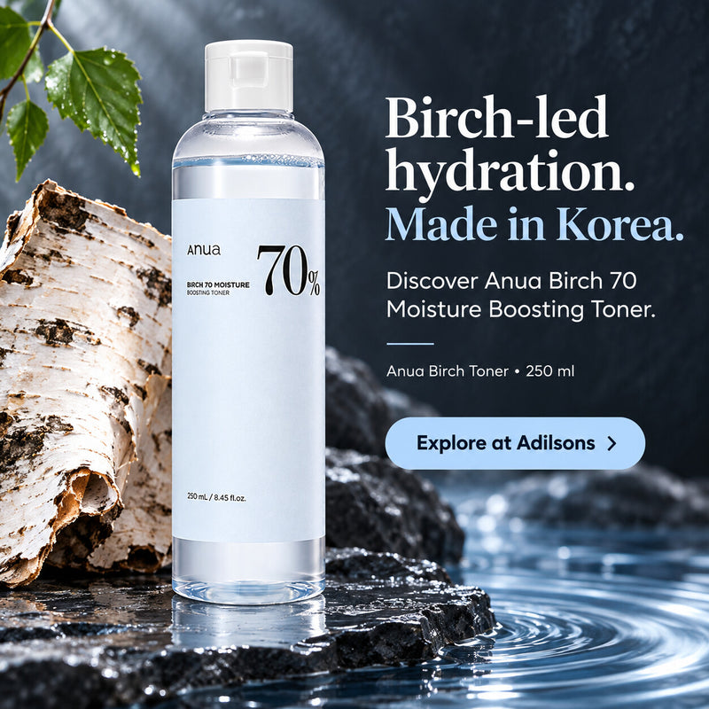 Anua Birch Moisture Boosting Toner 250ml — Birch-led hydration. Made in Korea.
