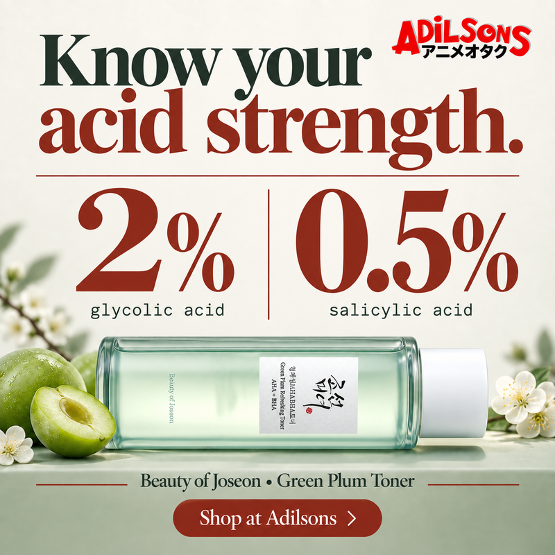 Beauty of Joseon Green Plum Toner — Adilsons creative 5: Know your acid strength.