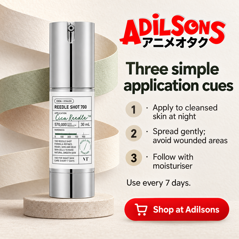 VT Reedle Shot 700 Essence 30ml Facial Serum — Application simplicity: Three simple application cues