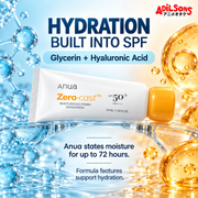 Anua Zero-Cast Moisturizing Finish Sunscreen SPF50+ PA++++ 50ml creative 5 of 20