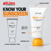 Anua Zero-Cast Moisturizing Finish Sunscreen SPF50+ PA++++ 50ml creative 10 of 20