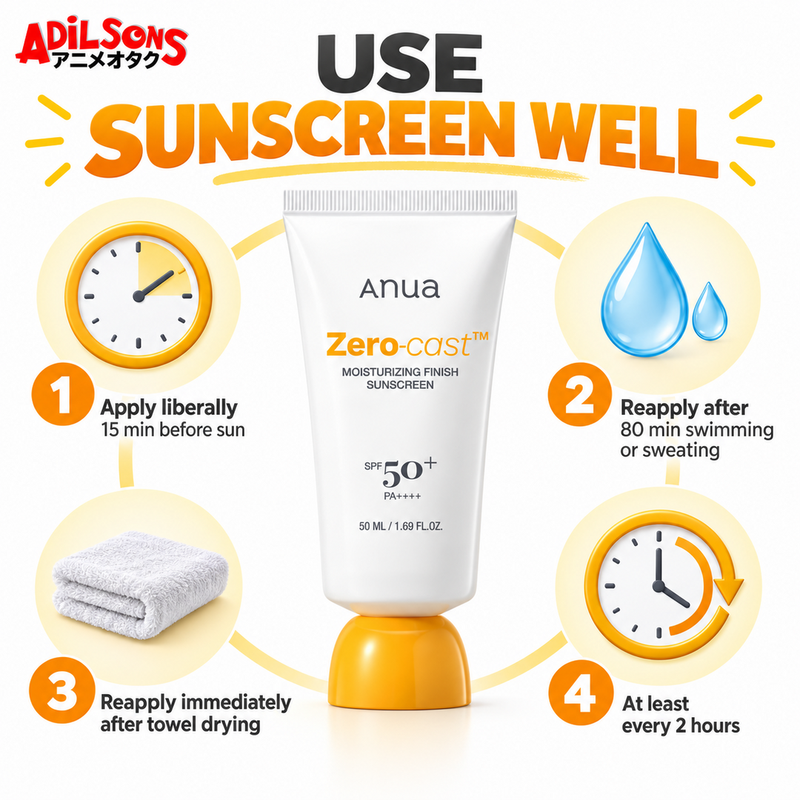 Anua Zero-Cast Moisturizing Finish Sunscreen SPF50+ PA++++ 50ml creative 13 of 20