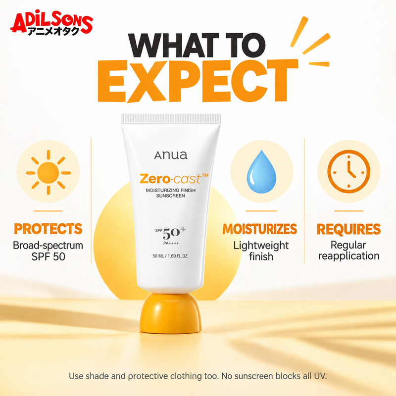 Anua Zero-Cast Moisturizing Finish Sunscreen SPF50+ PA++++ 50ml creative 15 of 20