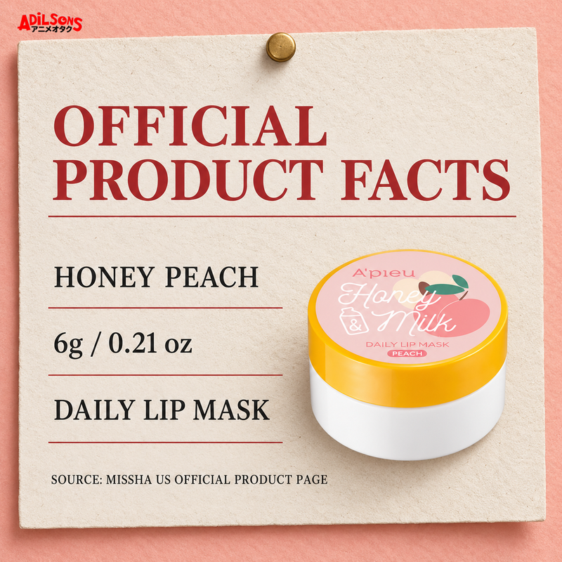 A'pieu Honey and Milk Daily Lip Mask Peach 6g creative 11 of 20