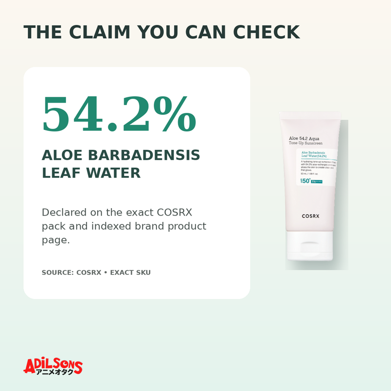 COSRX Aloe 54.2 Aqua Tone-Up Sunscreen 50ml creative 11 of 20
