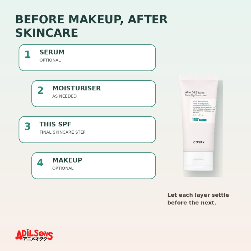 COSRX Aloe 54.2 Aqua Tone-Up Sunscreen 50ml creative 14 of 20