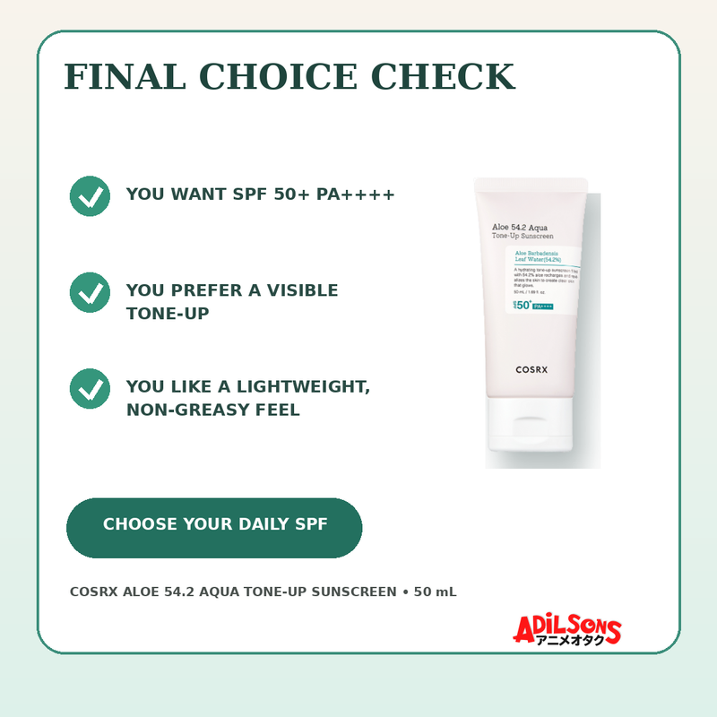 COSRX Aloe 54.2 Aqua Tone-Up Sunscreen 50ml creative 20 of 20