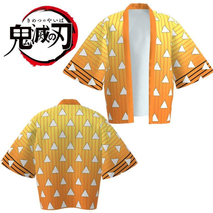 Demon Slayer Zenitsu Agatsuma Haori Kimono Pajamas