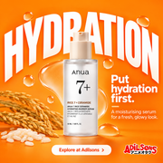 Anua Rice Ceramide Serum creative 7: Put hydration first. A moisturising serum for a fresh, glowy look.