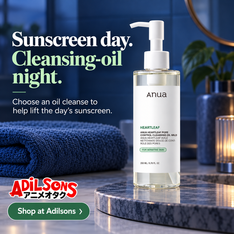 Anua Heartleaf Pore Control Cleansing Oil Mild 200ml — Sunscreen day. Cleansing-oil night.