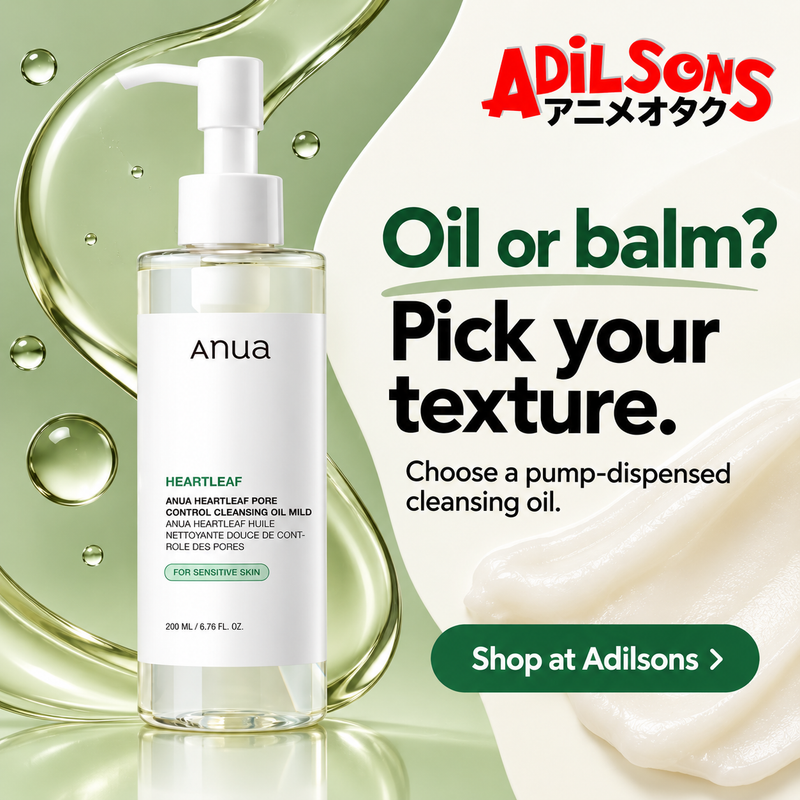 Anua Heartleaf Pore Control Cleansing Oil Mild 200ml — Oil or balm? Pick your texture.