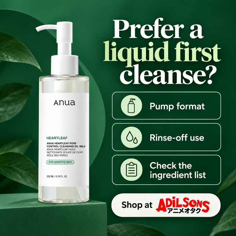 Anua Heartleaf Pore Control Cleansing Oil Mild 200ml — Prefer a liquid first cleanse?