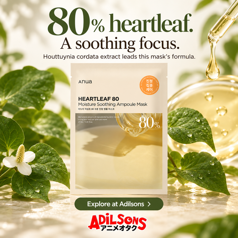 Anua Heartleaf80 Moisture Soothing Ampoule Mask creative 5: 80% heartleaf. A soothing focus. Houttuynia cordata extract leads this mask's formula.