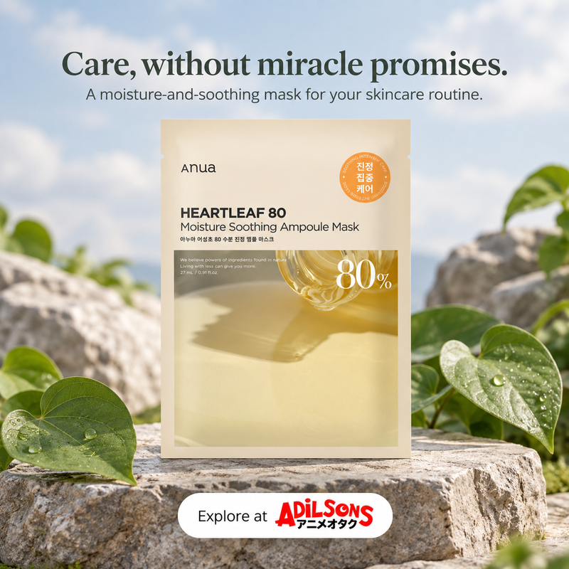 Anua Heartleaf80 Moisture Soothing Ampoule Mask creative 15: Care, without miracle promises. A moisture-and-soothing mask for your skincare routine.
