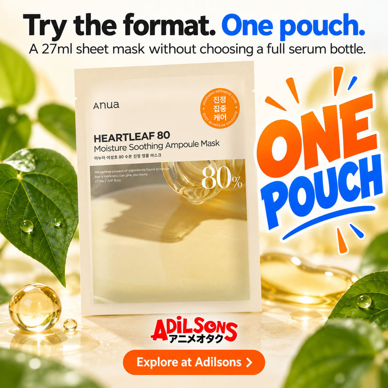 Anua Heartleaf80 Moisture Soothing Ampoule Mask creative 17: Try the format. One pouch. A 27ml sheet mask without choosing a full serum bottle.
