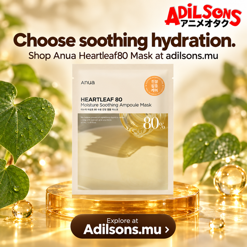 Anua Heartleaf80 Moisture Soothing Ampoule Mask creative 19: Choose soothing hydration. Shop Anua Heartleaf80 Mask at adilsons.mu