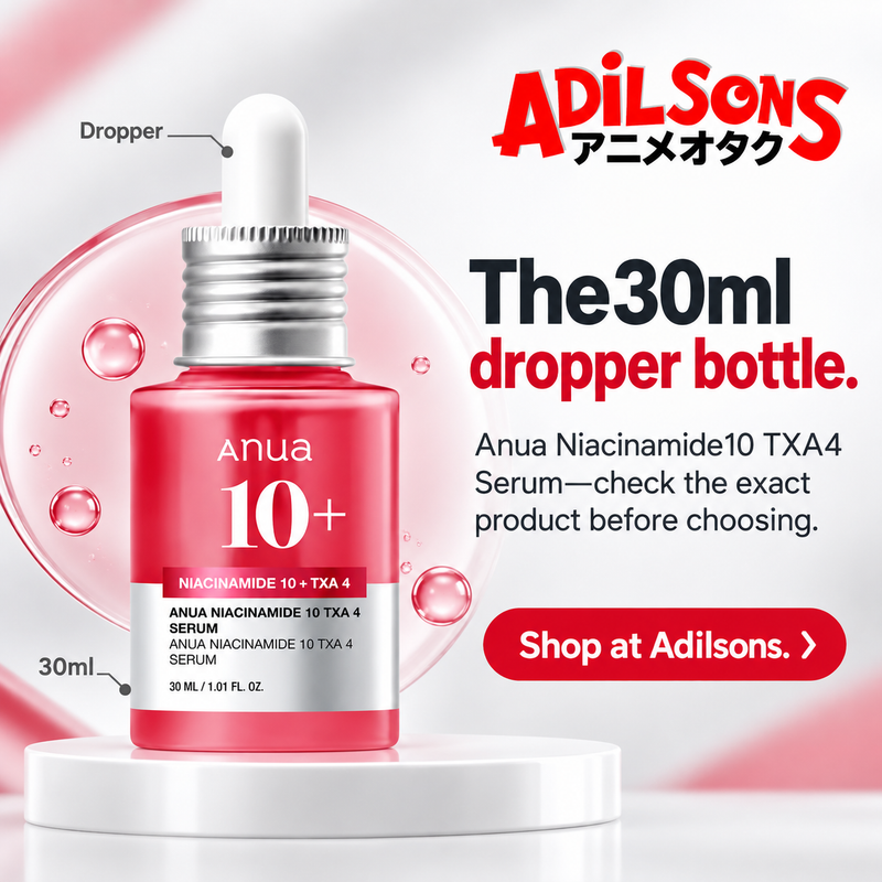 Anua Niacinamide10 TXA4 Serum30ml creative 10: The30ml dropper bottle. Anua Niacinamide10 TXA4 Serum—check the exact product before choosing.