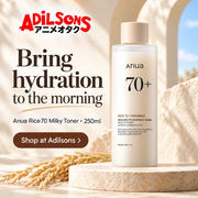 Anua Rice70 Ceramide Glow Milky Toner250ml creative1: Bring hydration to the morning