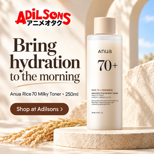 Anua Rice70 Ceramide Glow Milky Toner250ml creative1: Bring hydration to the morning