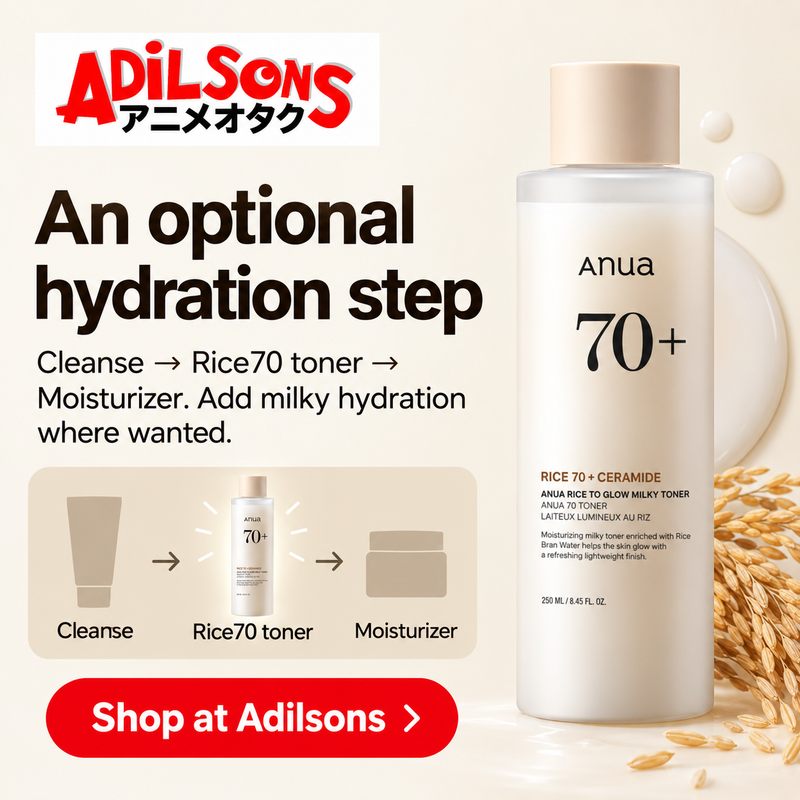 Anua Rice70 Ceramide Glow Milky Toner250ml creative4: An optional hydration step