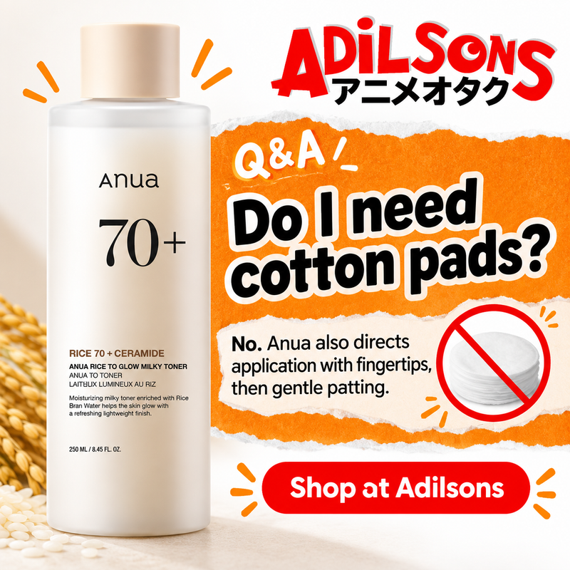Anua Rice70 Ceramide Glow Milky Toner250ml creative12: Do I need cotton pads?