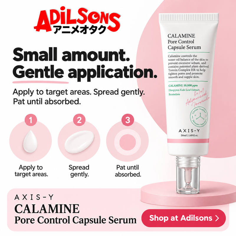 AXIS-Y Calamine Pore Control Capsule Serum50ml creative13: Small amount. Gentle application.