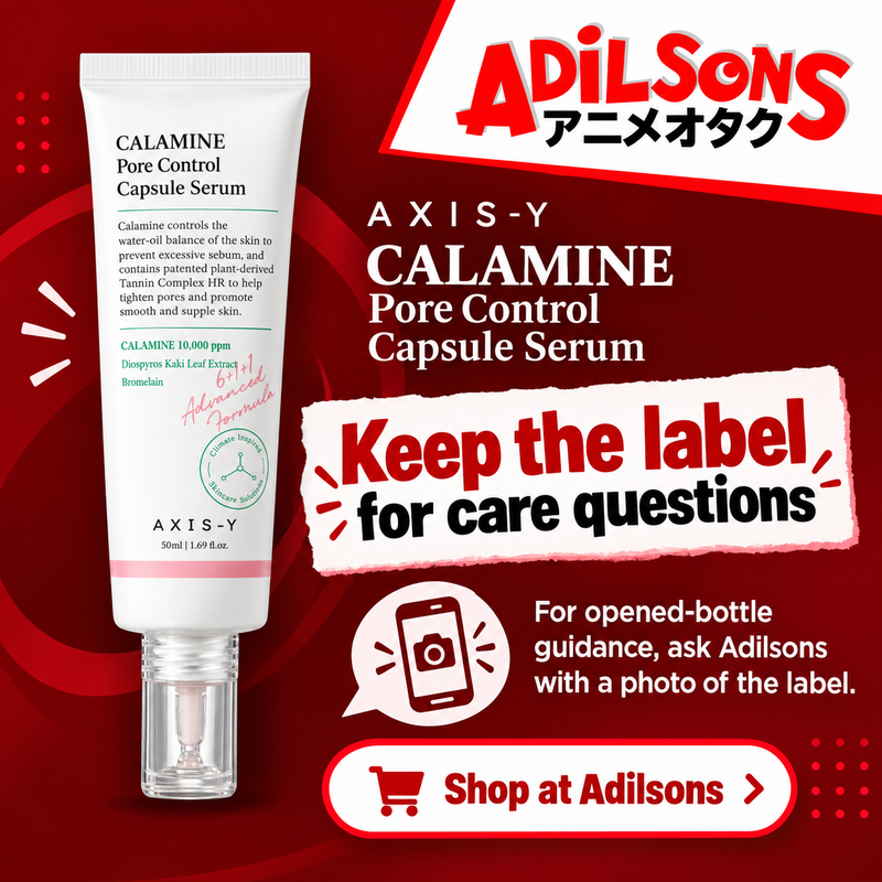 AXIS-Y Calamine Pore Control Capsule Serum50ml creative16: Keep the label for care questions