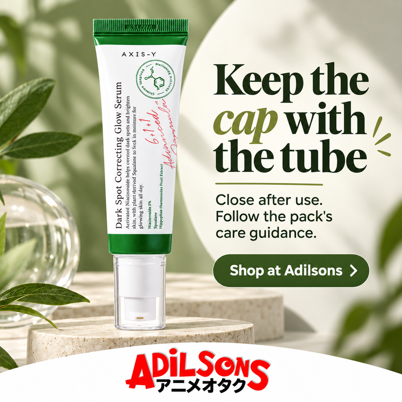 AXIS-Y Dark Spot Correcting Glow Serum50ml — After-opening care — Keep the cap with the tube