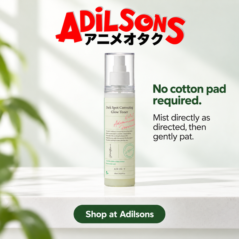 AXIS-Y Dark Spot Correcting Glow Toner125ml — No cotton pad required.