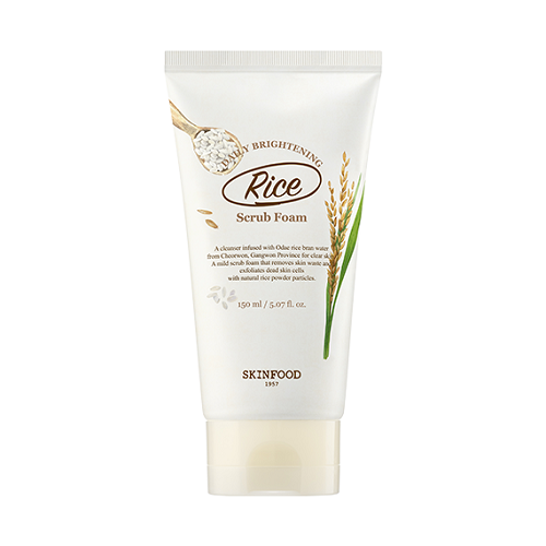 SKINFOOD RICE DAILY BRIGHTENING SCRUB FOAM 150ML