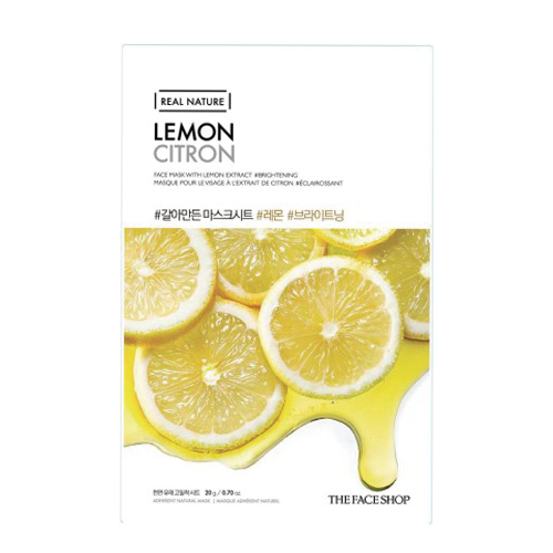 THE FACE SHOP REAL NATURE FACE MASK WITH LEMON EXTRACT