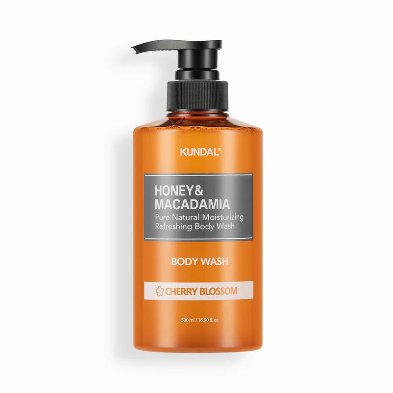KUNDAL HONEY & MACADAMIA PURE BODY WASH CHERRY BLOSSOM 500ML