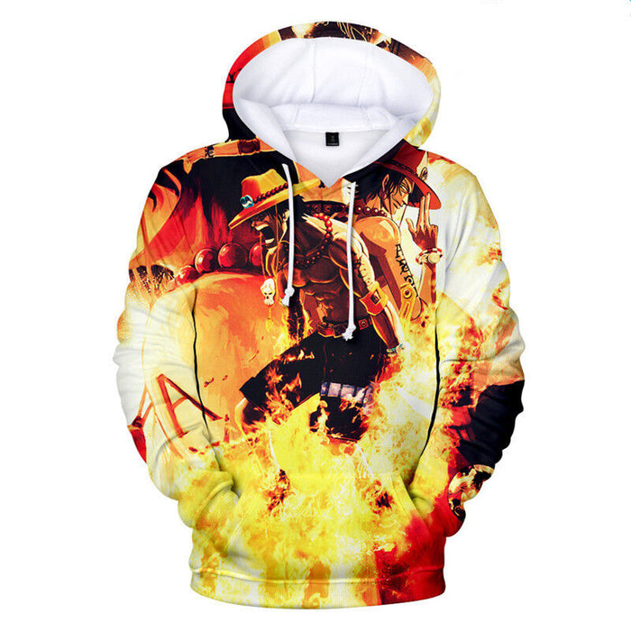 One Piece Portagas Ace Full Printed Hoodie