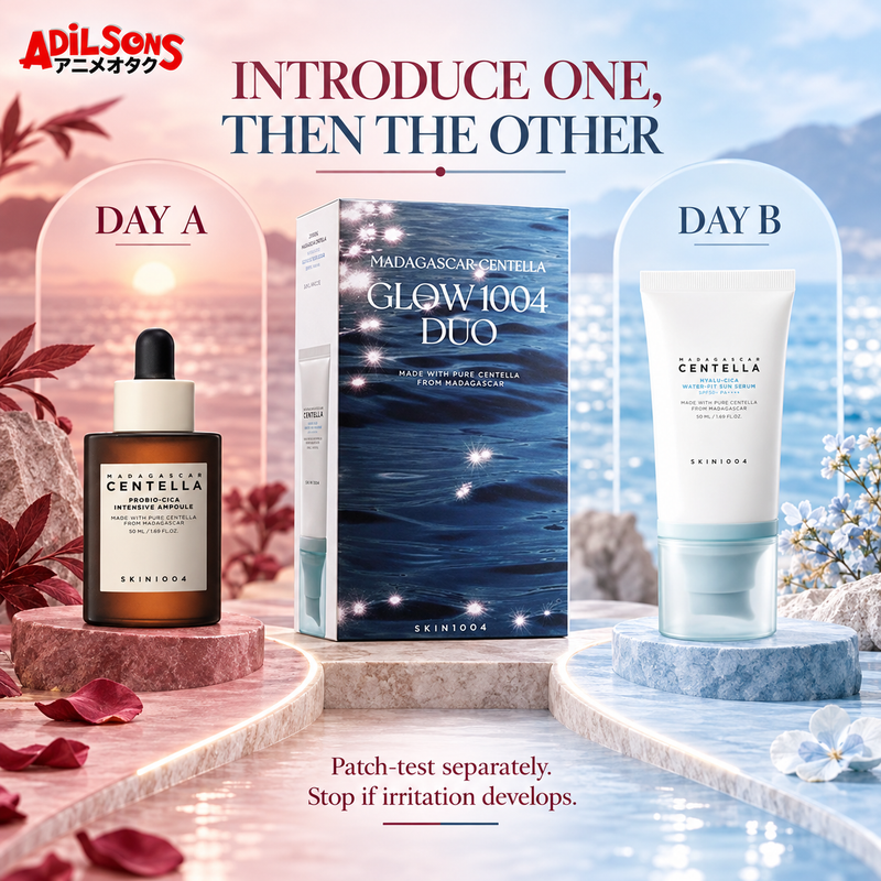 SKIN1004 MADAGASCAR CENTELLA GLOW 1004 DUO (AMPOULE 50ML + SUN SERUM 50ML) — product guide 10