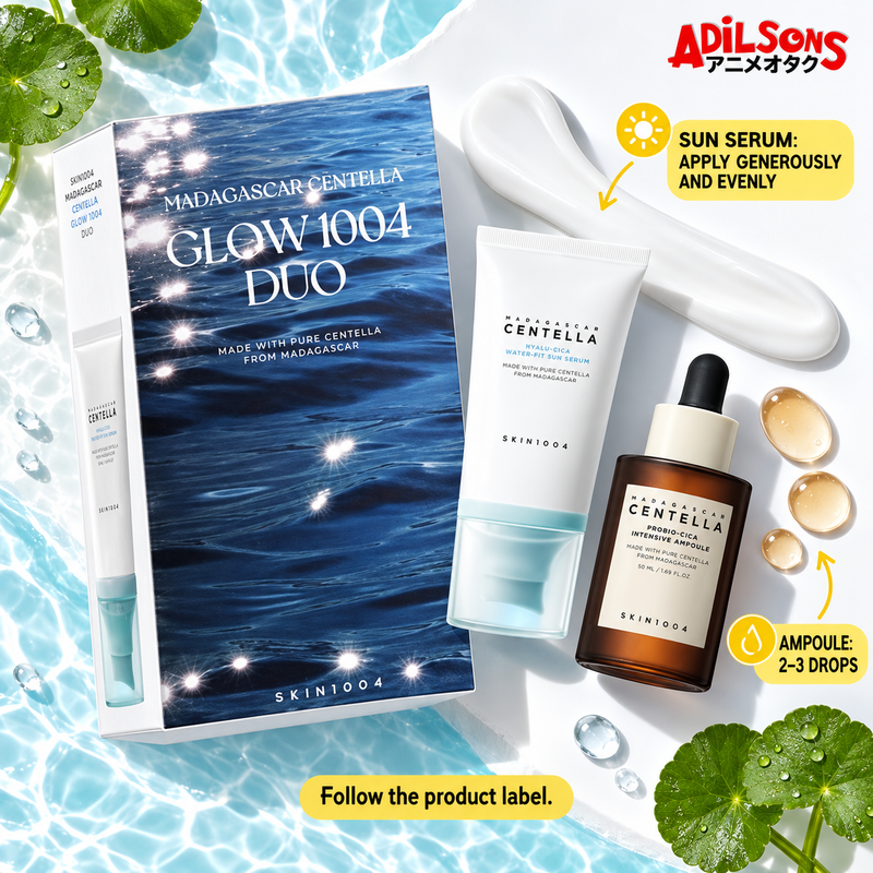 SKIN1004 MADAGASCAR CENTELLA GLOW 1004 DUO (AMPOULE 50ML + SUN SERUM 50ML) — product guide 17