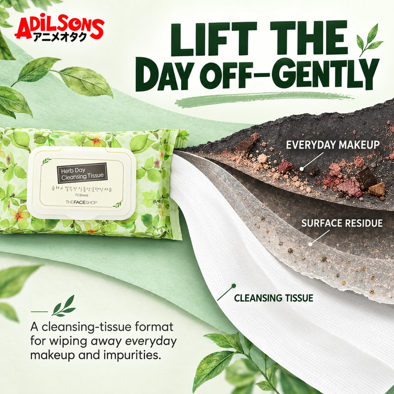 THE FACE SHOP Herb Day Cleansing Tissue 70EA creative 2 of 20