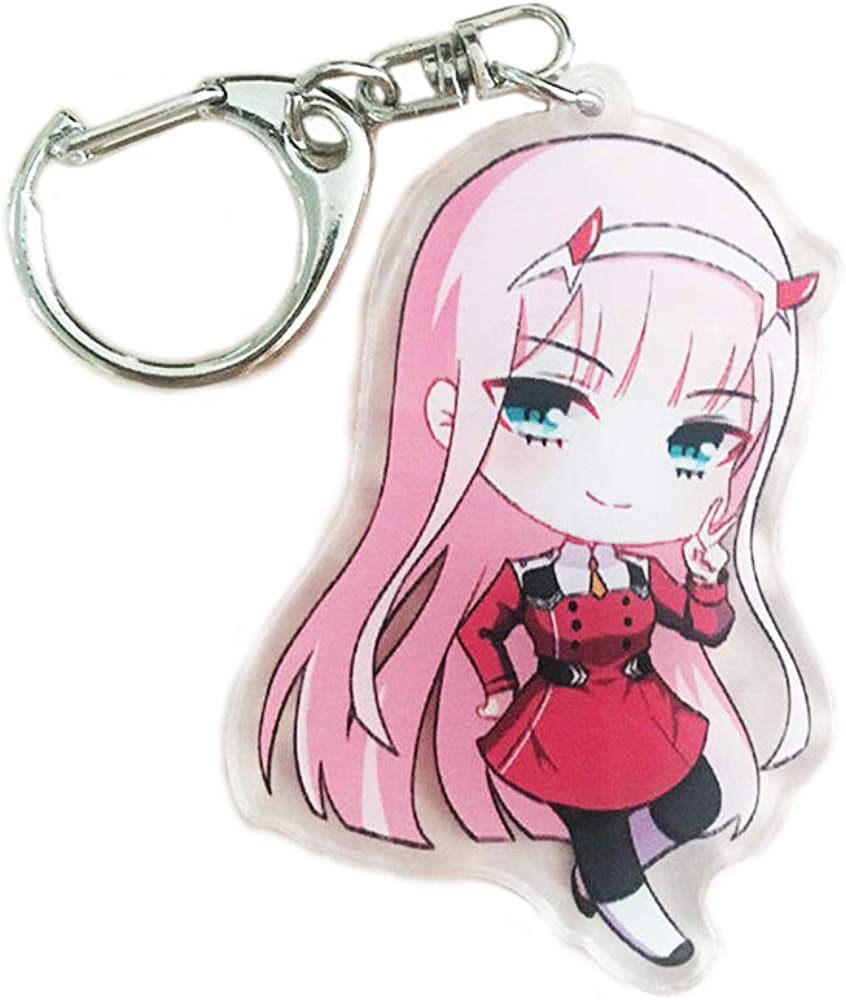 Zero Two Acrylic Keychain, Zero Two Keychain Figure