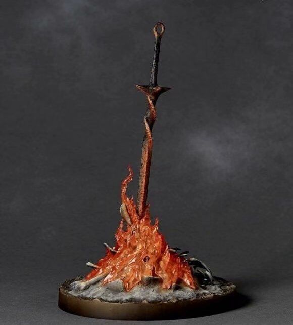Dark Soul Gecco Light Sword Bonfire Figurine