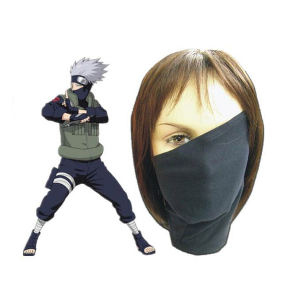 Pastele Kakashi Hatake Naruto Shippuden Custom Fabric Face Mask Polyester  Two Layers Cloth Washable Non-Surgical