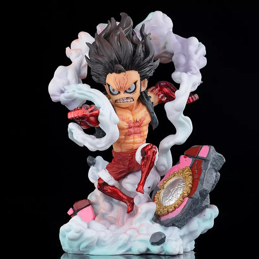 One Piece Luffy Figure 42cm Gear 4 Figure Pirate king Luffy Statue Manga  Figures GK Anime Action Figurine Collection kids Toys(Pirate king Luffy) 